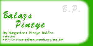 balazs pintye business card
