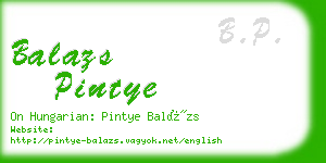 balazs pintye business card